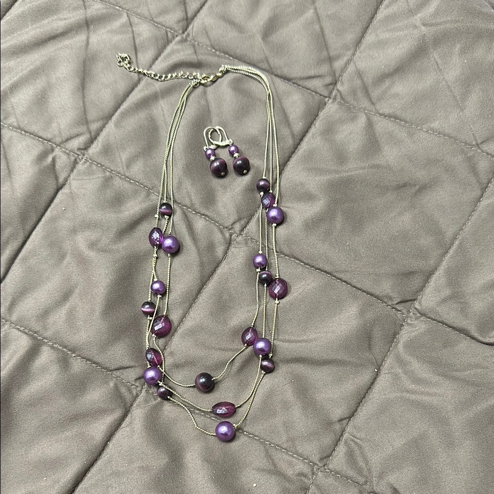 Elegant Purple Beaded Necklace